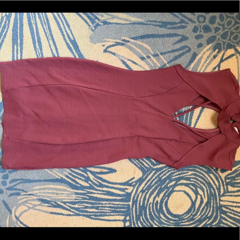 High neck deep pink dress WORN ONCE